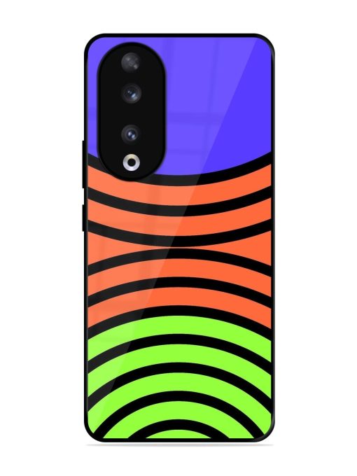 Psychedelic Stripe Symphony Glossy Soft Edge Case for Honor 90