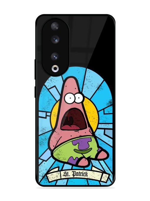 St. Patrick'S Day Stained Glass Patrick Star Glossy Soft Edge Case for Honor 90 Chachhi