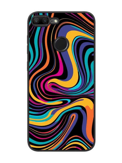 Psychedelic Swirl Glossy Soft Edge Case for Honor 9 Lite Chachhi