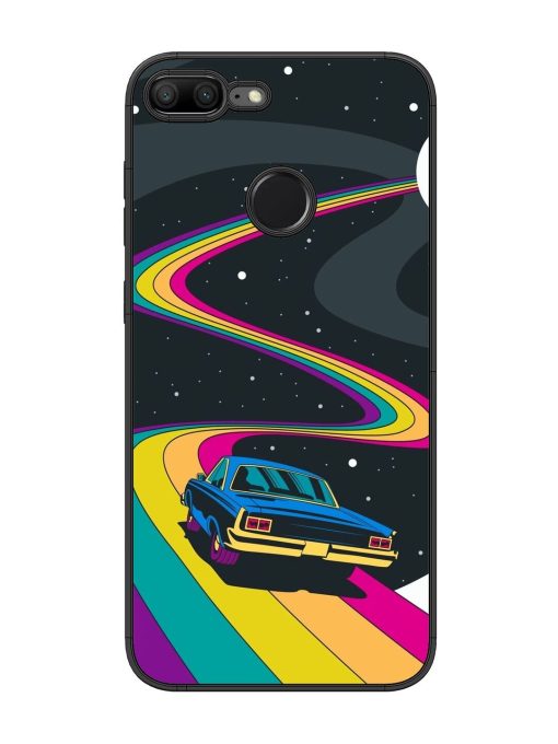 Rainbow Road Glossy Soft Edge Case for Honor 9 Lite Chachhi