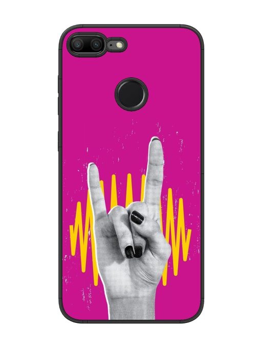 Rock Hand Glossy Soft Edge Case for Honor 9 Lite Chachhi