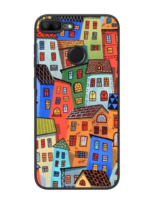 Rainbow House Glossy Soft Edge Case for Honor 9 Lite Chachhi