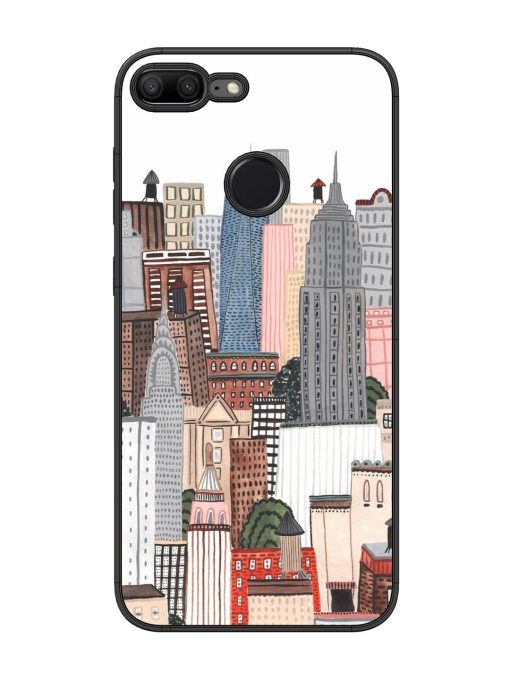 Cityscape Dreams Glossy Soft Edge Case for Honor 9 Lite Chachhi