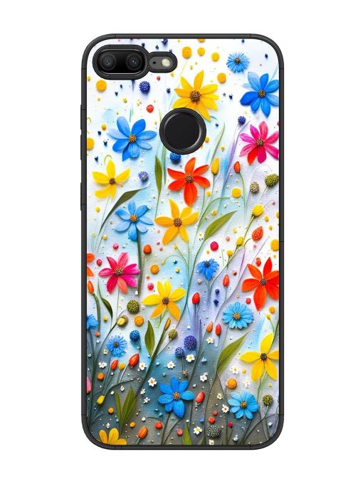 Vibrant Floral Glossy Soft Edge Case for Honor 9 Lite Chachhi