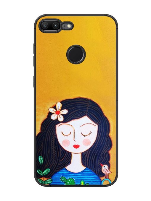 Girl Illustration Glossy Soft Edge Case for Honor 9 Lite Chachhi