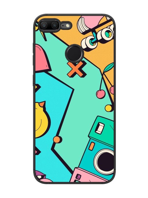 Retro Remix Glossy Soft Edge Case for Honor 9 Lite Chachhi