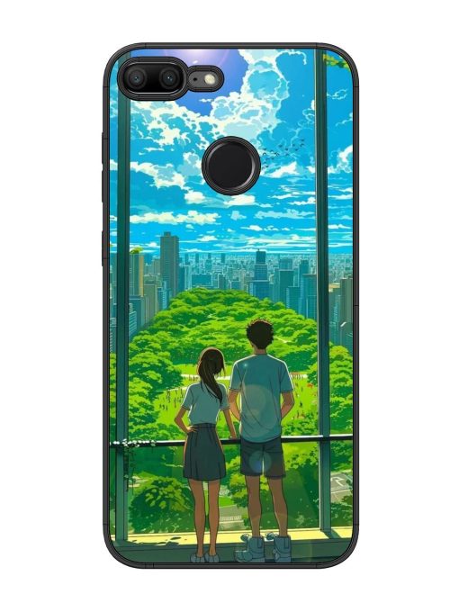 Cyberpunk Dreamscape Glossy Soft Edge Case for Honor 9 Lite Chachhi