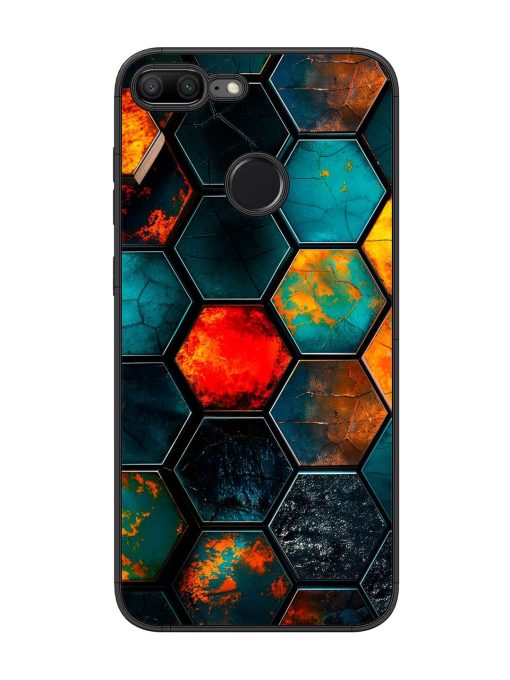 Hexagon Hive Glossy Soft Edge Case for Honor 9 Lite Chachhi