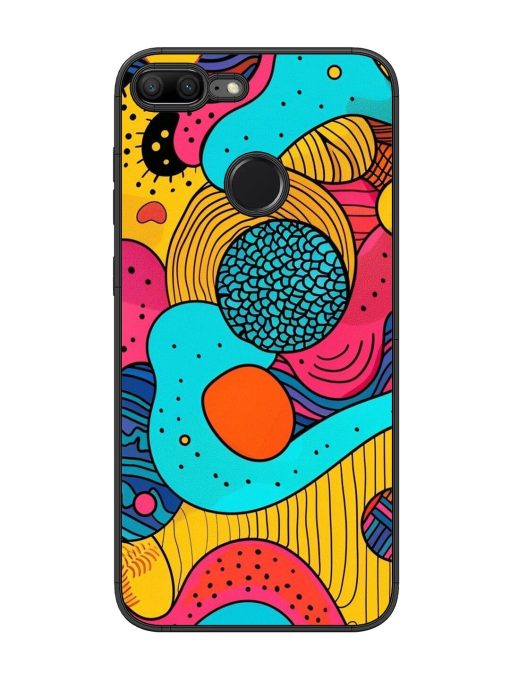 Psychedelic Patterns Glossy Soft Edge Case for Honor 9 Lite Chachhi