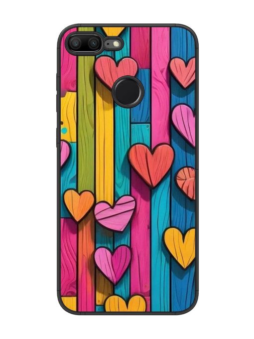 Rainbow Of Hearts Glossy Soft Edge Case for Honor 9 Lite