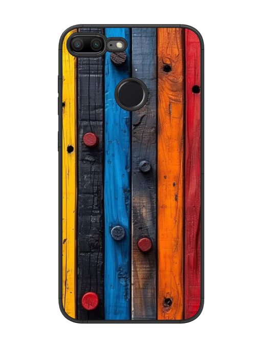 Rainbow Plank Glossy Soft Edge Case for Honor 9 Lite Chachhi