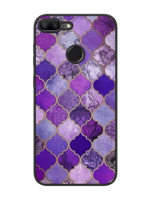 Purple Mosaic Magic Glossy Soft Edge Case for Honor 9 Lite Chachhi