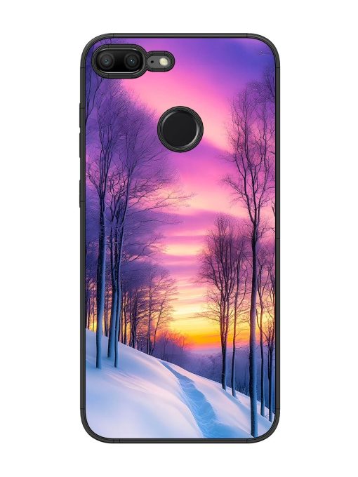 Winter'S Purple Haze Glossy Soft Edge Case for Honor 9 Lite Chachhi