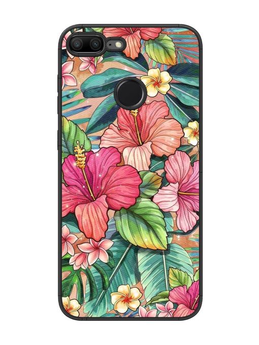 Tropical Tapestry Glossy Soft Edge Case for Honor 9 Lite Chachhi