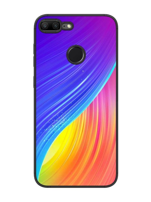 Neon Swirl Glossy Soft Edge Case for Honor 9 Lite Chachhi