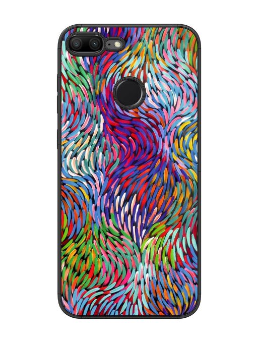 Vibrant Waves Glossy Soft Edge Case for Honor 9 Lite Chachhi