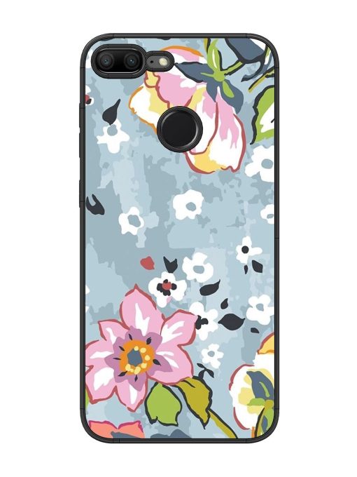 Floral Fantasy Glossy Soft Edge Case for Honor 9 Lite Chachhi