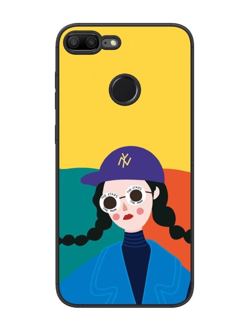 Starry-Eyed Girl Glossy Soft Edge Case for Honor 9 Lite Chachhi