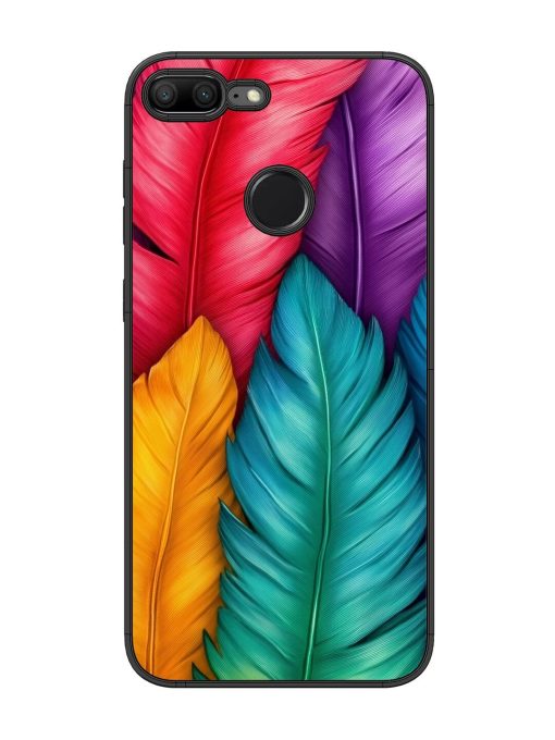 Rainbow Feathers Glossy Soft Edge Case for Honor 9 Lite Chachhi