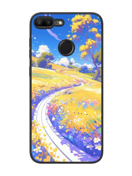 Vibrant Spring Meadow Glossy Soft Edge Case for Honor 9 Lite Chachhi