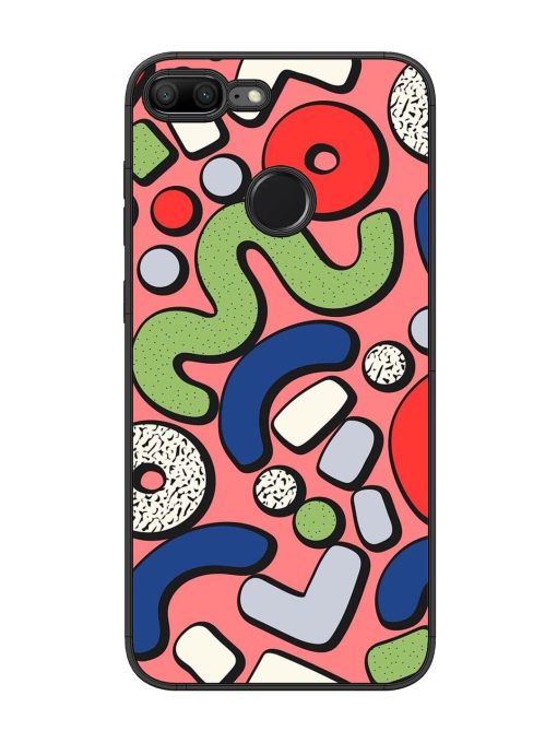 Groovy Geometric Shapes Glossy Soft Edge Case for Honor 9 Lite Chachhi