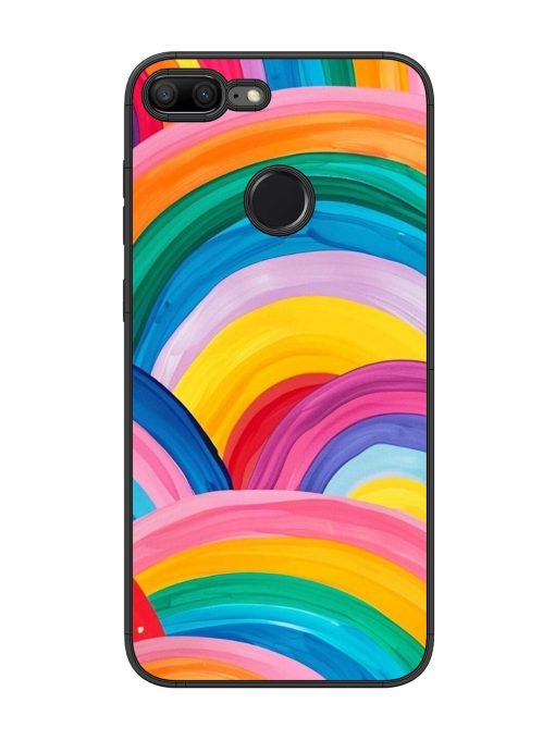 Rainbow Cascade Glossy Soft Edge Case for Honor 9 Lite