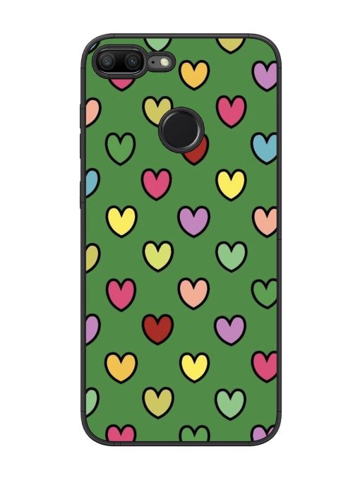 Rainbow Heart Parade Glossy Soft Edge Case for Honor 9 Lite Chachhi