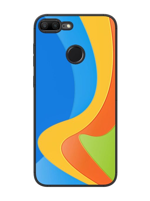 Curvy Color Cascade Glossy Soft Edge Case for Honor 9 Lite Chachhi