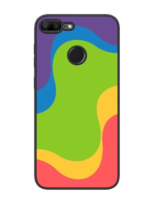 Wavy Rainbow Wonderland Glossy Soft Edge Case for Honor 9 Lite Chachhi