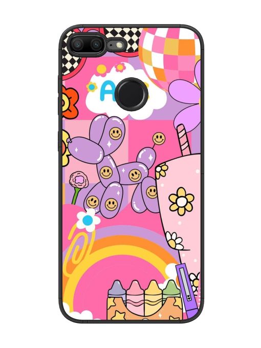 Whimsical Y2K Chaos Glossy Soft Edge Case for Honor 9 Lite Chachhi