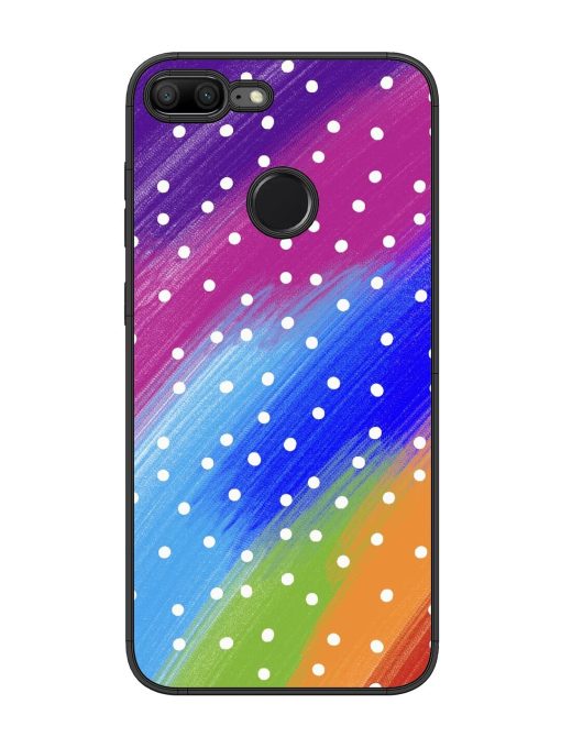 Rainbow Polka Dot Dream Glossy Soft Edge Case for Honor 9 Lite Chachhi