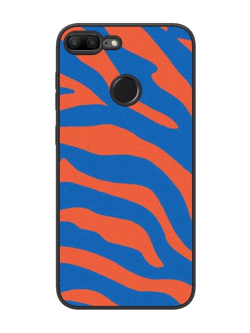 Zebra Stripes In Blue And Orange Glossy Soft Edge Case for Honor 9 Lite Chachhi