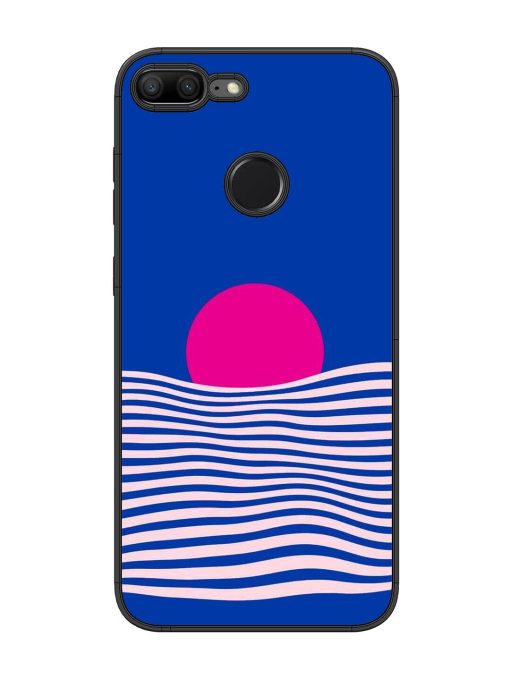 Pink Sunset Over Blue Waves Glossy Soft Edge Case for Honor 9 Lite Chachhi