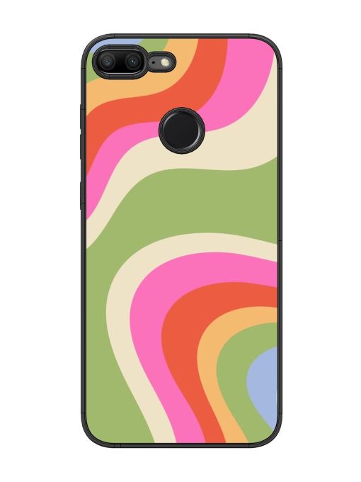 Wavy Rainbow Wonderland Glossy Soft Edge Case for Honor 9 Lite