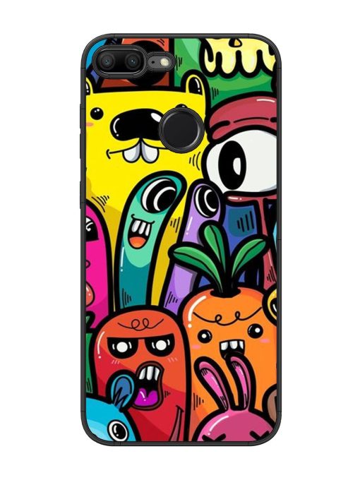 Whimsical Doodle Chaos Glossy Soft Edge Case for Honor 9 Lite Chachhi