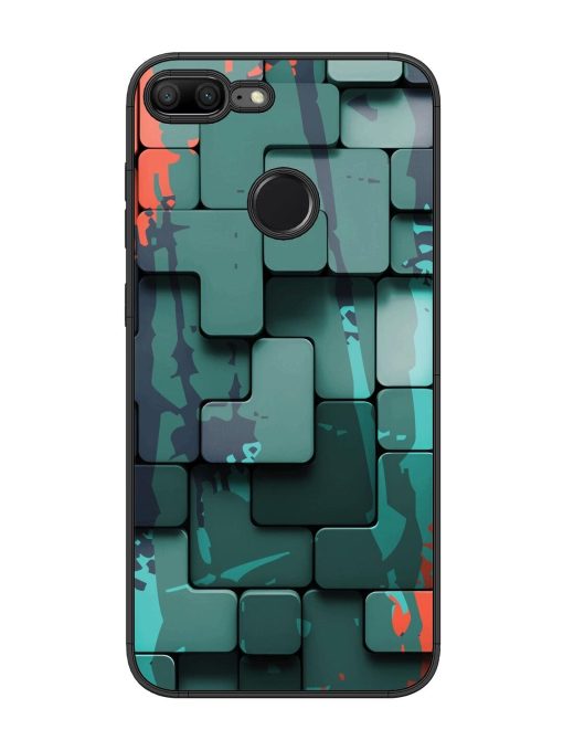 Abstract Geometric Mosaic Glossy Soft Edge Case for Honor 9 Lite