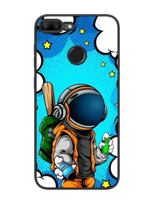 Space Graffiti Artist Glossy Soft Edge Case for Honor 9 Lite Chachhi