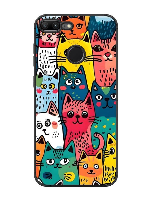 Feline Frenzy Glossy Soft Edge Case for Honor 9 Lite Chachhi