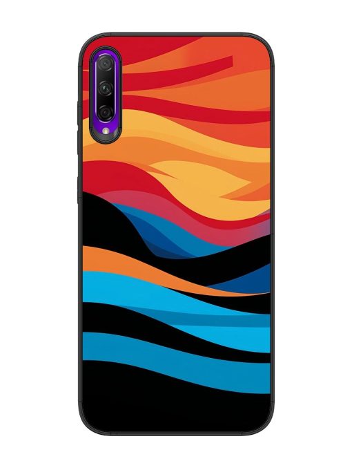 Blazing Currents Glossy Soft Edge Case for Honor 9X Pro Chachhi