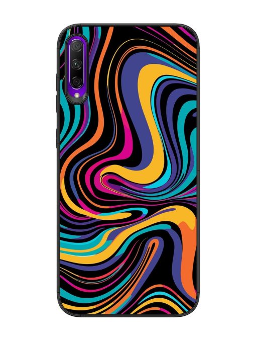 Psychedelic Swirl Glossy Soft Edge Case for Honor 9X Pro Chachhi