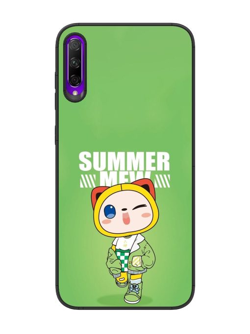 Purrfect Summer Glossy Soft Edge Case for Honor 9X Pro Chachhi