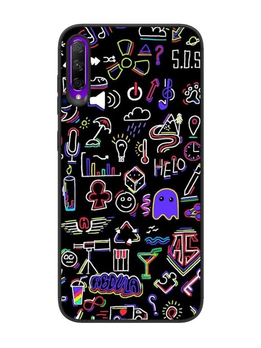 Neon Doodle Glossy Soft Edge Case for Honor 9X Pro Chachhi