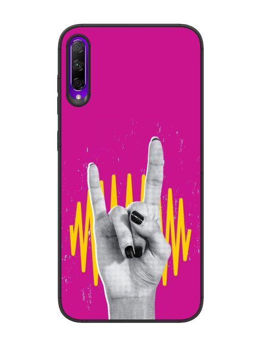 Rock Hand Glossy Soft Edge Case for Honor 9X Pro Chachhi