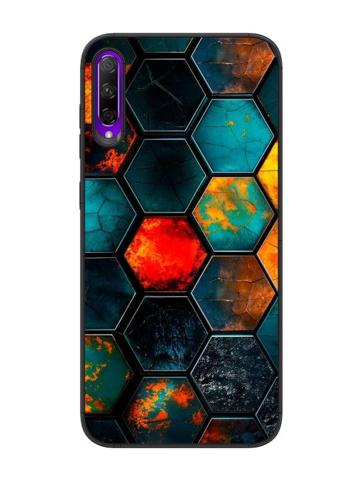 Hexagon Hive Glossy Soft Edge Case for Honor 9X Pro Chachhi