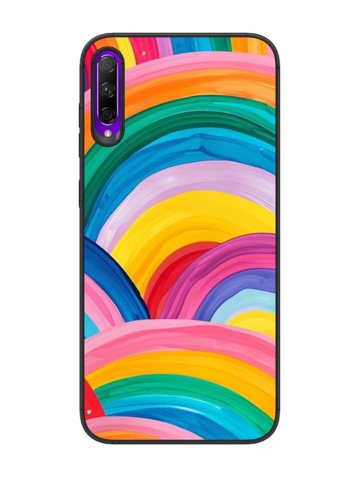 Rainbow Symphony Glossy Soft Edge Case for Honor 9X Pro Chachhi