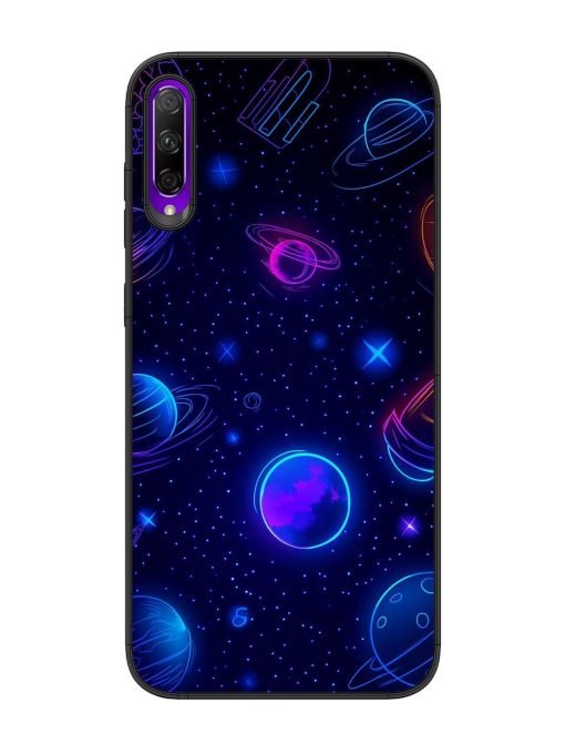 Neon Cosmos Glossy Soft Edge Case for Honor 9X Pro Chachhi