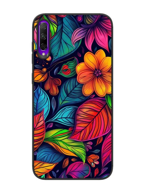 Rainbow Of Blooms Glossy Soft Edge Case for Honor 9X Pro Chachhi