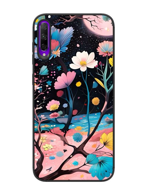 Cosmic Bloom Glossy Soft Edge Case for Honor 9X Pro Chachhi