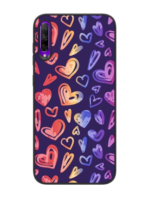 Rainbow Hearts Glossy Soft Edge Case for Honor 9X Pro Chachhi