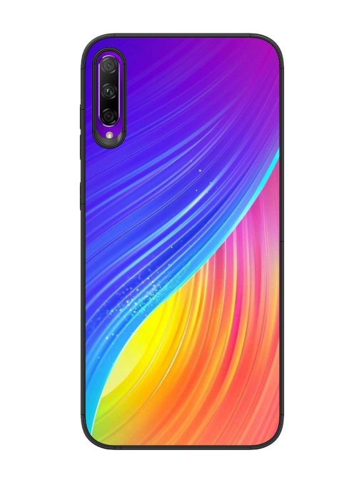 Neon Swirl Glossy Soft Edge Case for Honor 9X Pro Chachhi